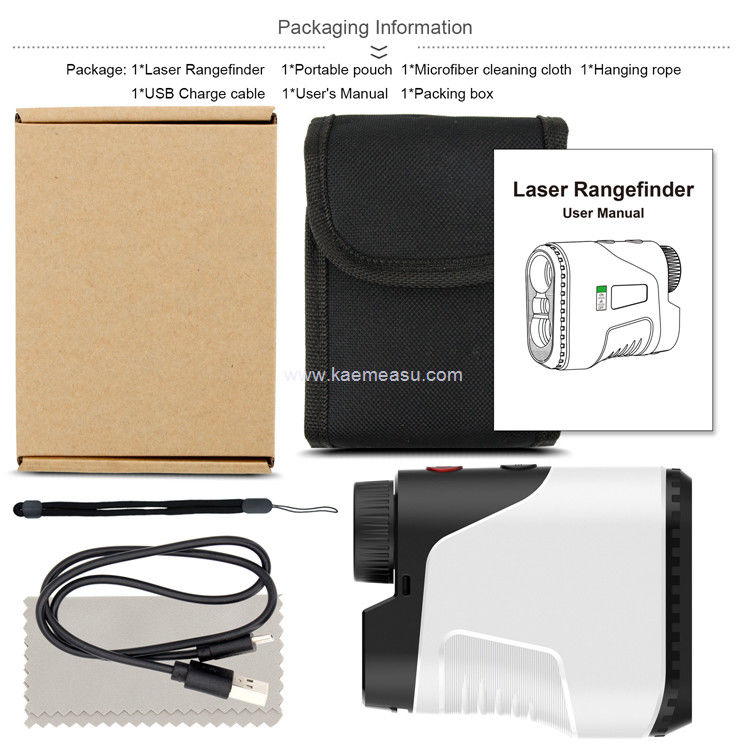 Kaemeasu Laser Télémètre Golfing Chasse Shooting Télémètre portatif USB Télémètre de distance de charge D450