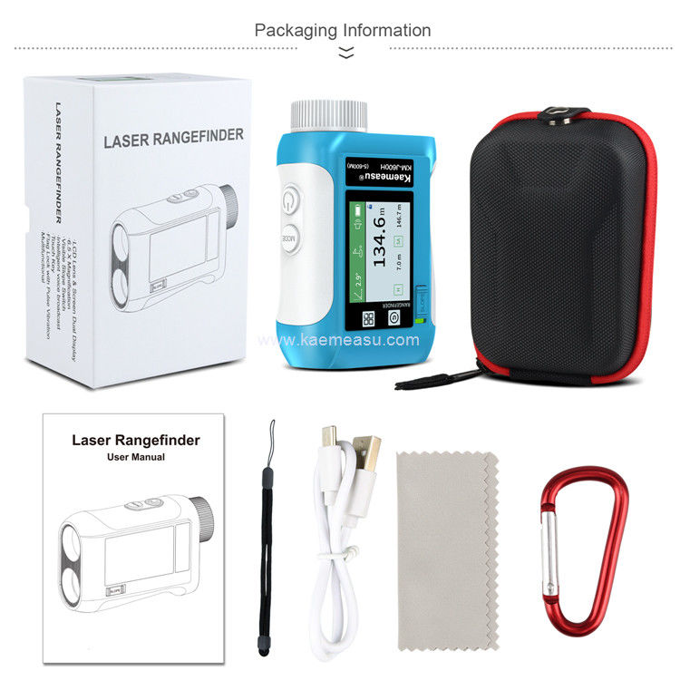 Kaemeasu USB Chargeur de golf Télémètre à grand écran Télémètre laser Télémètre de pente Commutateur de verrouillage de mât J1500