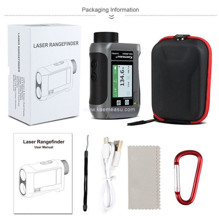 Kaemeasu USB Chargeur de golf Télémètre à grand écran Télémètre laser Télémètre de pente Commutateur de verrouillage de mât J1500