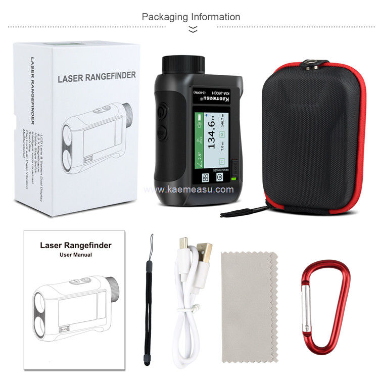 Kaemeasu USB Chargeur de golf Télémètre à grand écran Télémètre laser Télémètre de pente Commutateur de verrouillage de mât J1500