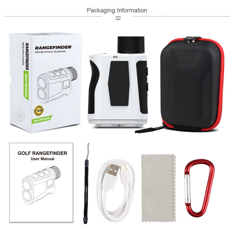 Kaemeasu 1000m Télémètre laser Affichage LCD rechargeable Télémètre de golf avec adsorption magnétique H1000H