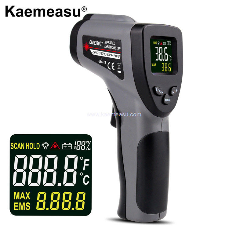 Pistolet à thermomètre portatif Kaemeasu Classe 1 Laser de sécurité Pistolet à température laser OEM ODM