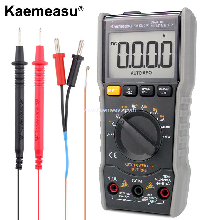 Kaemeasu 01C Affichage à écran LCD Avomètre Multimètre numérique Voltage AC DC Véritable RMS