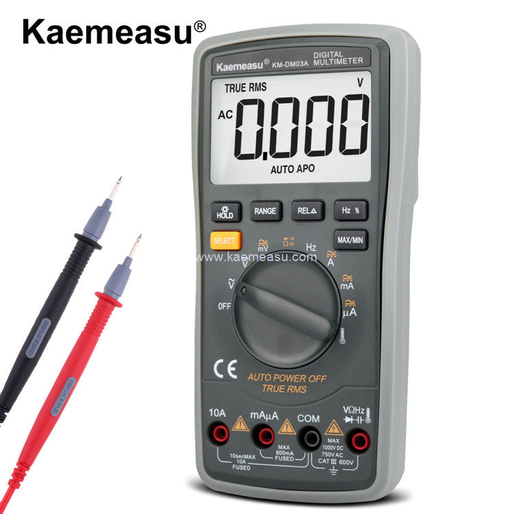 Kaemeasu 03A Multimètre numérique de haute précision 6000 compte Autonomie de portée 1000V AC DC Multimètre intelligent