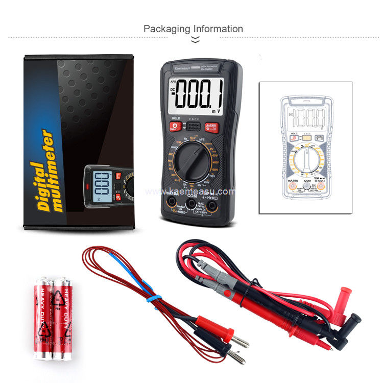 Kaemeasu 09C Mesure de tension de courant NCV Multimètre numérique intelligent OEM ODM