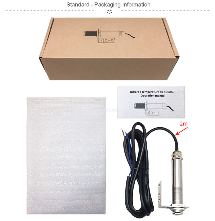 Capteur de température infrarouge d'acier inoxydable 304 sans contact