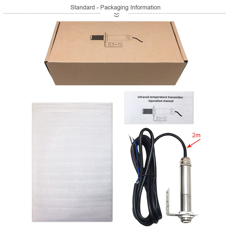 Kaemeasu 4~20 mA Transmetteur en acier inoxydable sans contact Capteur de température infrarouge -20~600°C