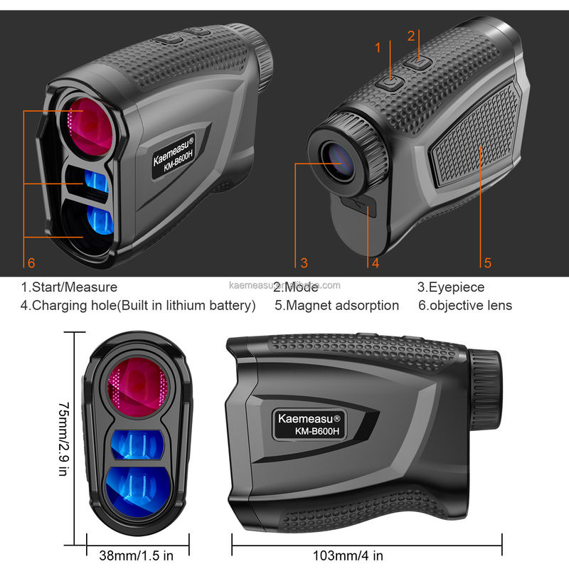 Kaemeasu Multifonction Laser Distance Meter Téléscope Golf Laser Télémètre de chasse Ruler électronique Avec Adsorption Magnétique
