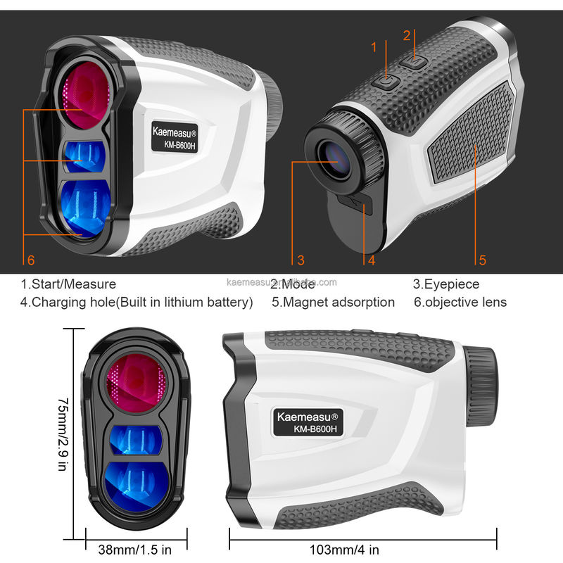 Kaemeasu Portable rechargeable OEM Chasse Golf Laser Télémètre Avec Adsorption Magnétique 450M/600M/800M/1000M