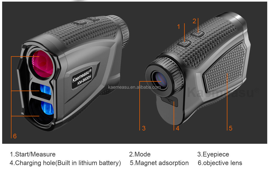 Télémètre laser à vente chaude avec vibration de verrouillage du mât de drapeau Télémètre de chasse de golf Télémètre laser portatif