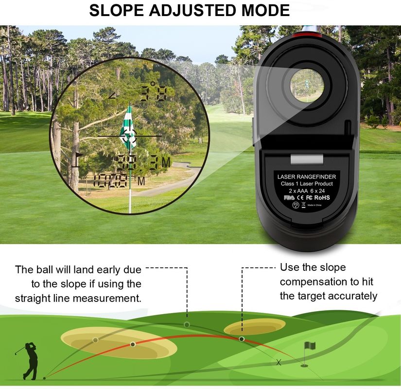 Télémètre à distance laser 5~1000m Télémètre de chasse Téléscope de golf Télémètre laser avec commutateur de pente