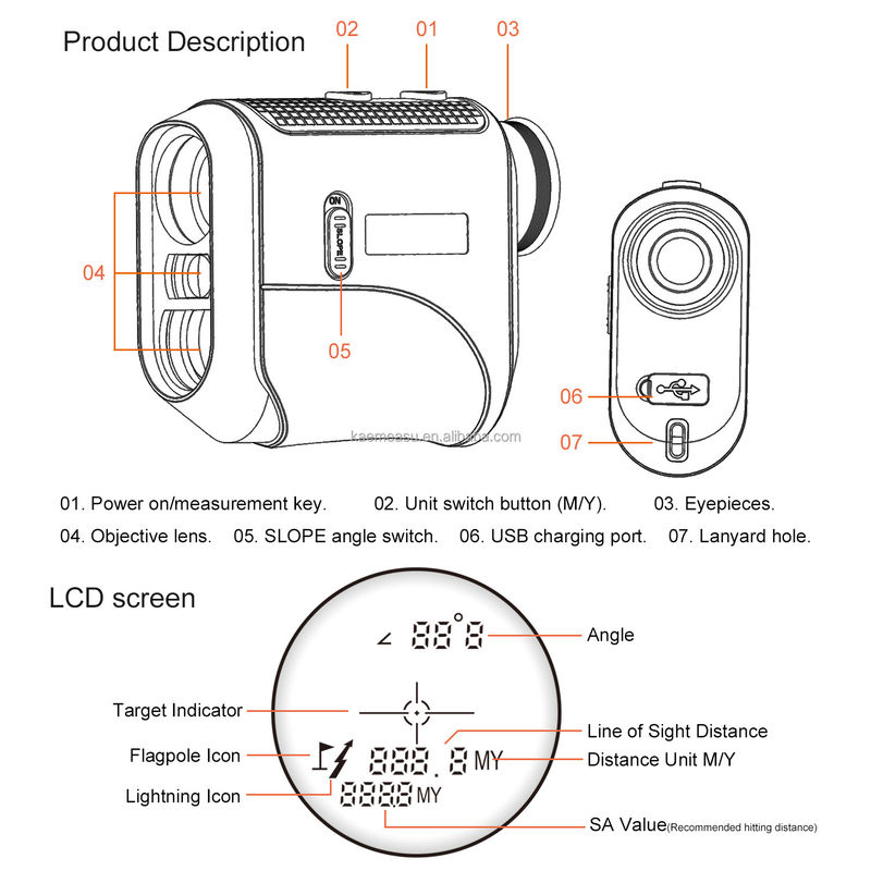 Nouvelle arrivée Laser Distance Meter Chasse Télémètre Tir en plein air Téléscope de sport Golf télémètres laser