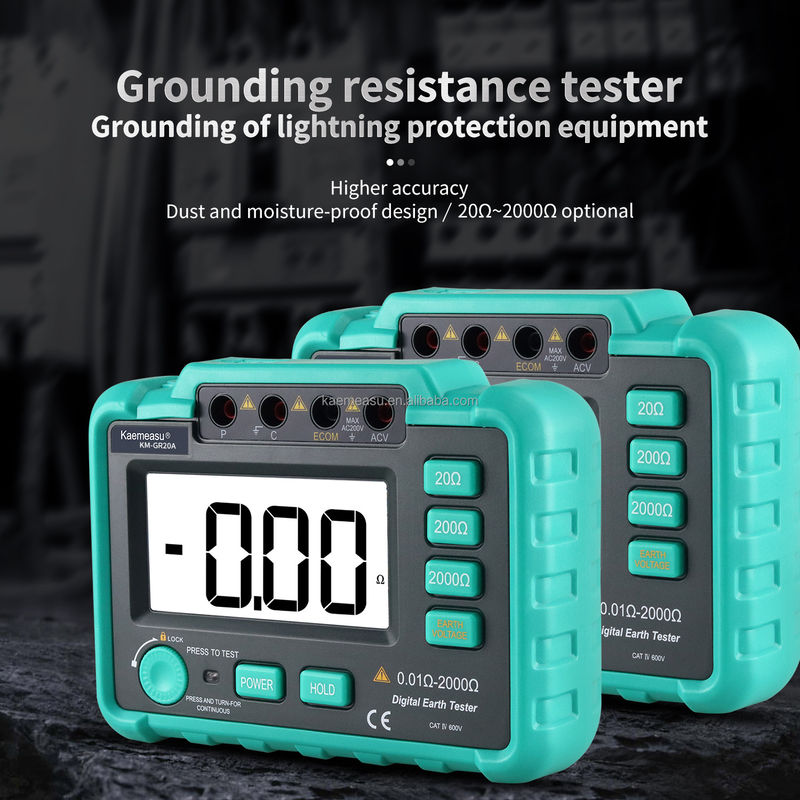GR20A AC 200V Testeur de résistance à la mise à la terre Megohmmètre Testeur de résistance du circuit de mesure Testeur de résistance à la terre