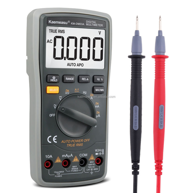Multi-testeur anti-brûlure de haute précision 6000 Comptes Autosurveillance Diode Ture RMS Testeur de résistance à la tension Multimètres électriques