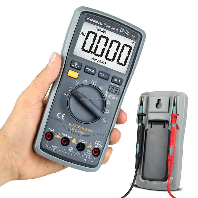 03B Multimètres numériques professionnels DC AC Voltage Résistance au courant Véritable RMS Épreuve de diode LED Automètre de portée universel