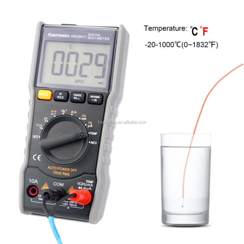 01C Testeur de tension de courant Multimètres équipement de mesure de haute précision Mini Multimètres portables à autonomie