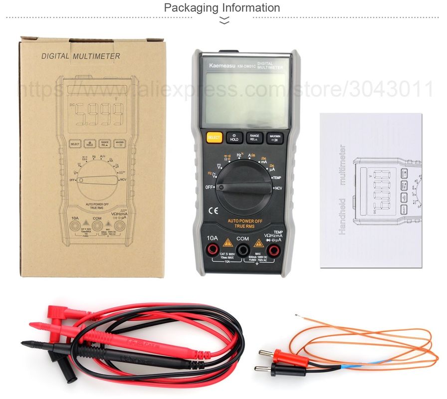 OEM ODM T-rms multimètre électronique multi-testeur numérique Ncv Ohm Hz Tester avomètre Mini multimètre portable à vendre