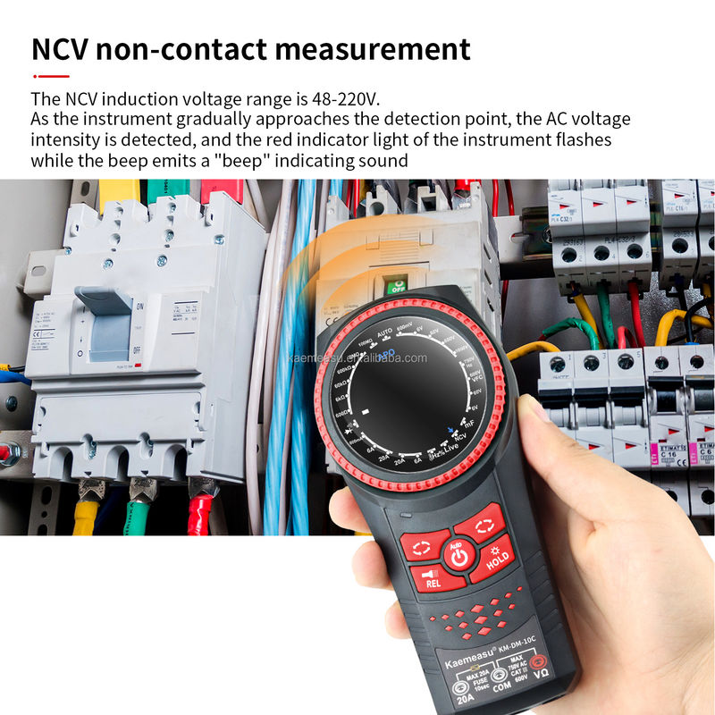 Automètre de portée de tension NCV TRMS Diode test de résistance au courant Testeur de pinceau Mètre multimètre multimètre numérique intelligent