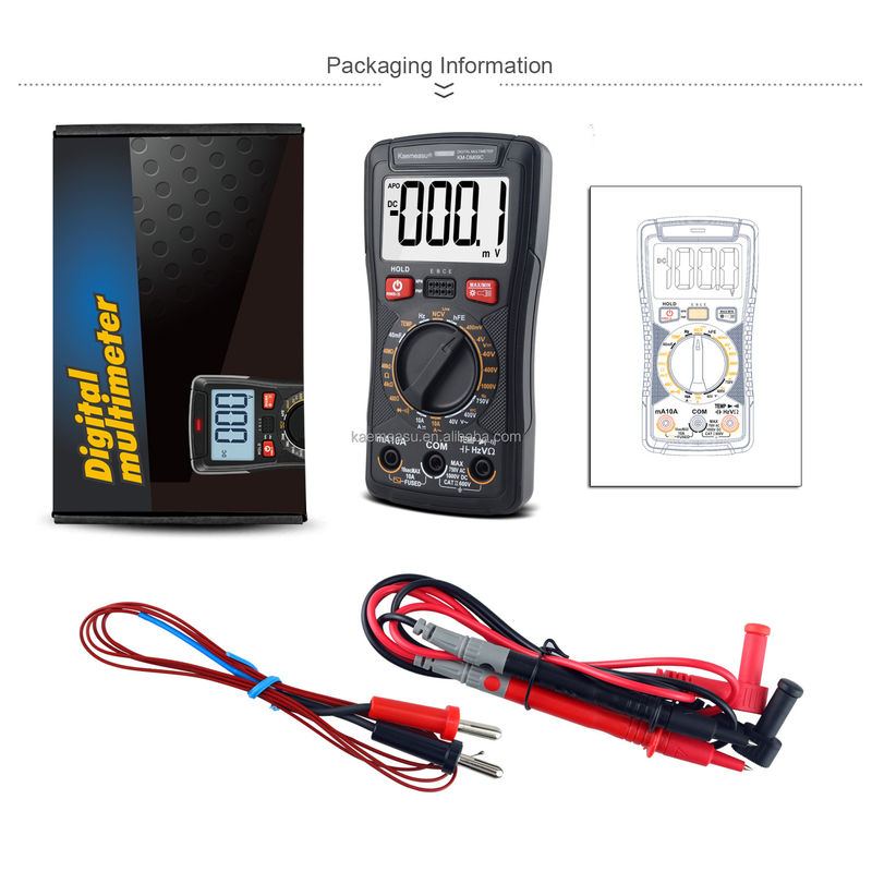 Multimètre de tension de courant personnaliser mesure professionnelle NCV sans contact Multimètre intelligent écran LCD Multimètres numériques