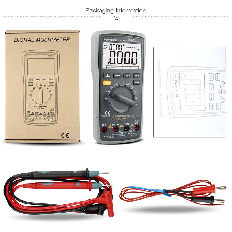 04A Clamp Meter AC DC Voltmètre numérique Diode Test de continuité Teste de tension Multimètre Multimètre numérique intelligent