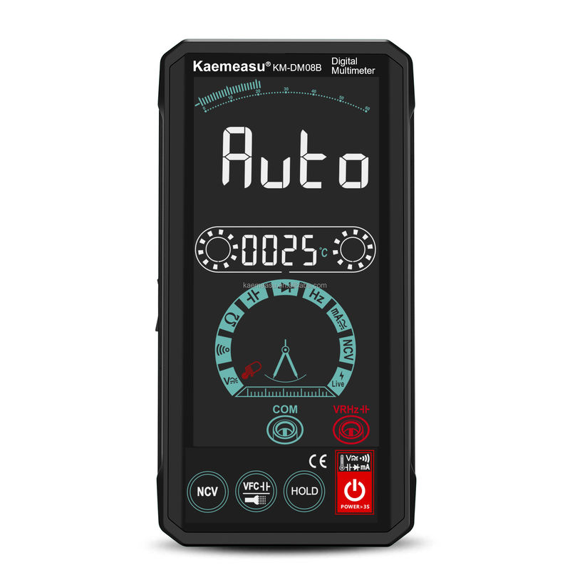 Multimètres d'interaction homme-machine intelligents affichage couleur LCD Testeur de tension rechargeable Multimètre numérique intelligent
