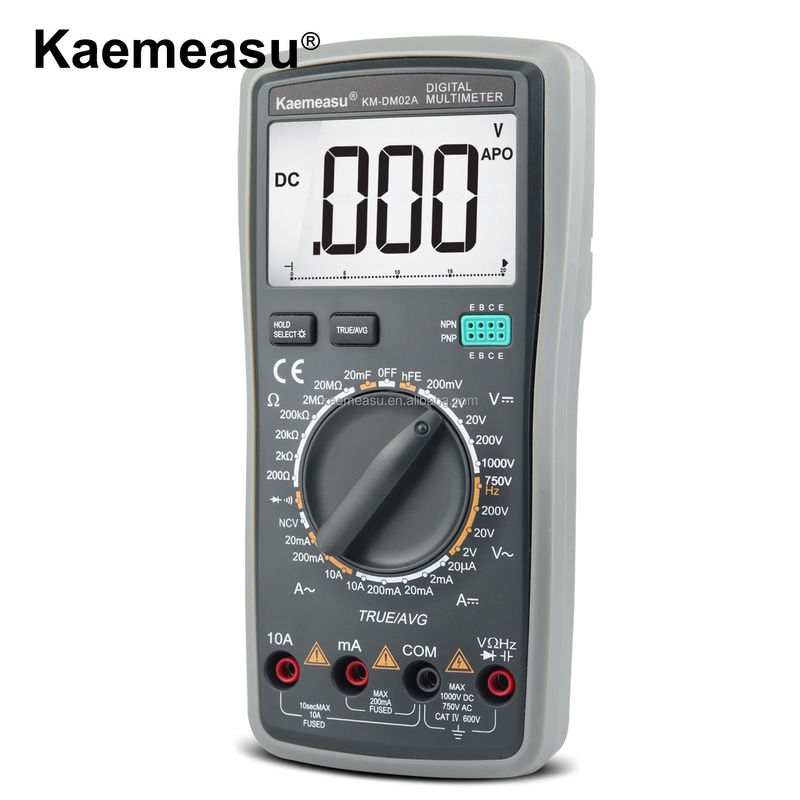 Multimètres numériques automobiles NCV TRMS Bench Voltage Meter Diode Test Continuité Buzzer Multimètre intelligent