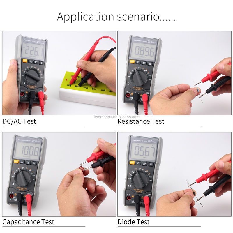 Mini-multimètres portables à haute précision Automaton Range Testeur de tension de courant pour des mesures précises