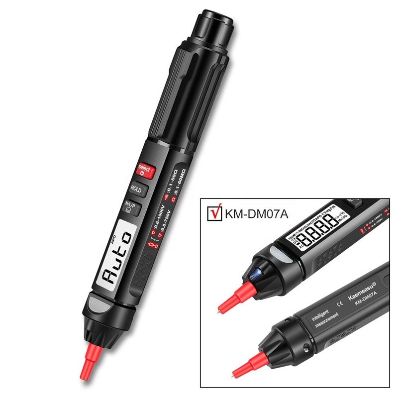 Multimètre numérique à styles populaires Mini Pen avec testeur de tension sans contact en direct / NCV / séquence