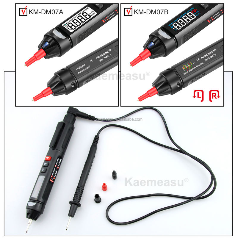 Kaemeasu Mini Pen Multimètre numérique NCV Séquence détection de tension sans contact Multimètre Testeur de stylo