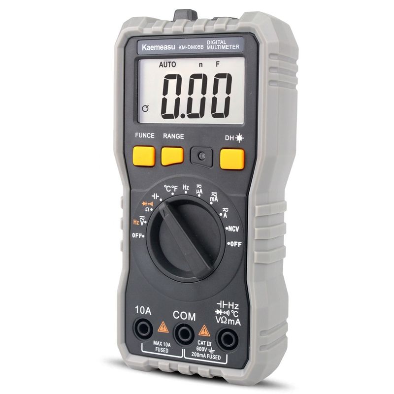 Mini Multimètre numérique CC/AC Ampère de tension courant Ohm Température T-rms Multimètre numérique électricien de haute précision