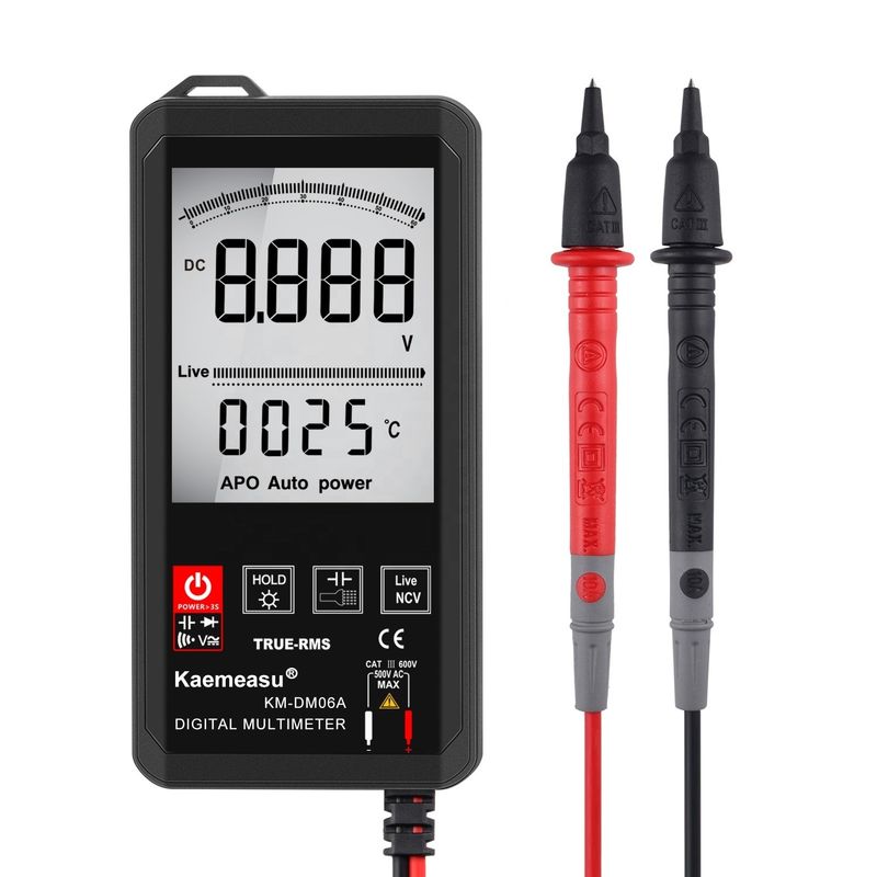 Grand écran automatique à distance tactile multimètre numérique véritable RMS multimètre numérique AC DC tension mini multimètre de poche