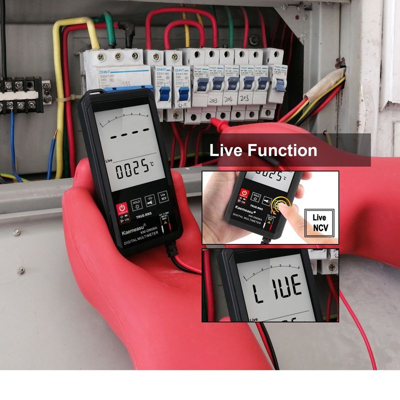 Grand écran automatique à distance tactile multimètre numérique véritable RMS multimètre numérique AC DC tension mini multimètre de poche