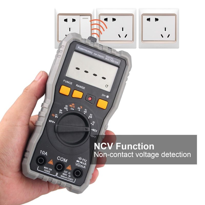 Multimètre numérique de poche multifonctionnel électricien compteur universel de haute précision CC/AC NCV True RMS Multimètre Tester