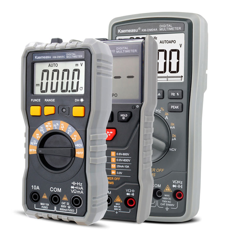 Multimètres numériques à écran LCD à haute précision anti-brûlure 1000V Voltmètre réel à fonction RMS Multimètre avec sonde de température
