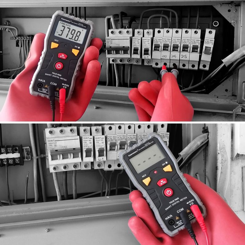Multimètre numérique de poche DC/AC Multifonctionnel Capacités de haute précision Ncv Ohm Hz Testeur de portée automatique Multimètre numérique