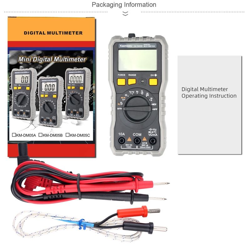 Auto Range affichage LCD électrique Multi Tester T-rms NCV banc de mesure de voiture multimètres numériques avec sonde
