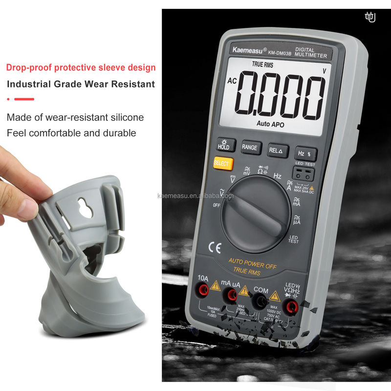 Vente à chaud 6000 Counts Instrument de maintenance DC/AC Sortie d'onde carrée True RMS Multimètre électronique industriel