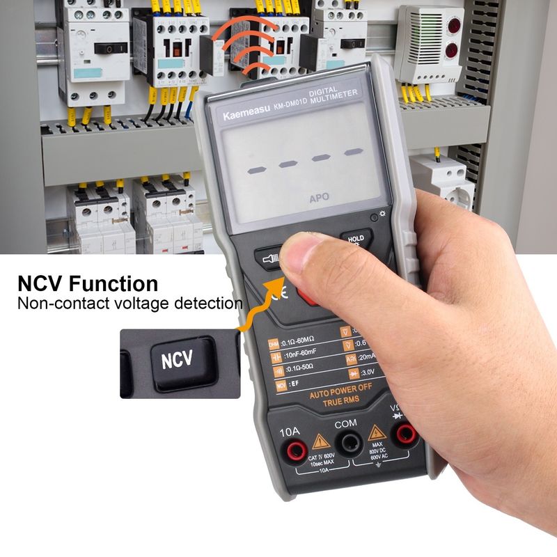 Autonomie automatique électricien de mesure intelligent 6000 compteurs Multimètres numériques de banc avec fonction Ncv T-rms
