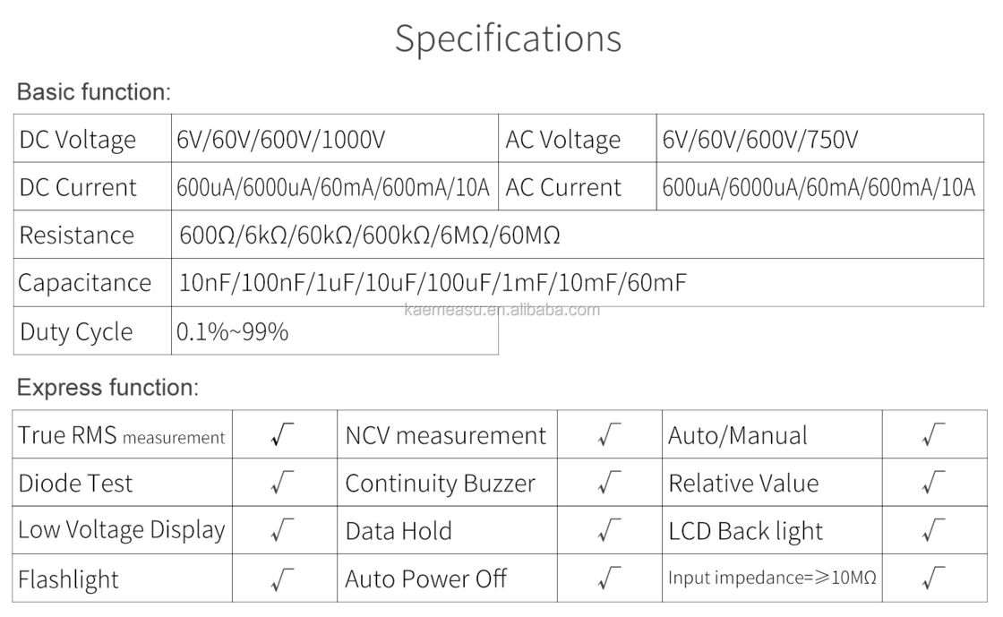 Vente à chaud Testeur électrique multi mini Portable Smart Auto Range Multimètre numérique Prix