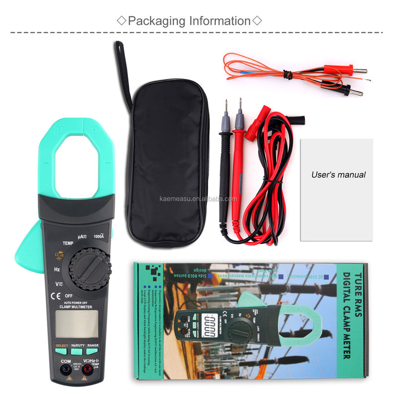 903 Clamp Meter 6000 Counts Multimètre automatique Rnage AC DC Testeur de tension Continuité Buzzer 1000v Multimètres