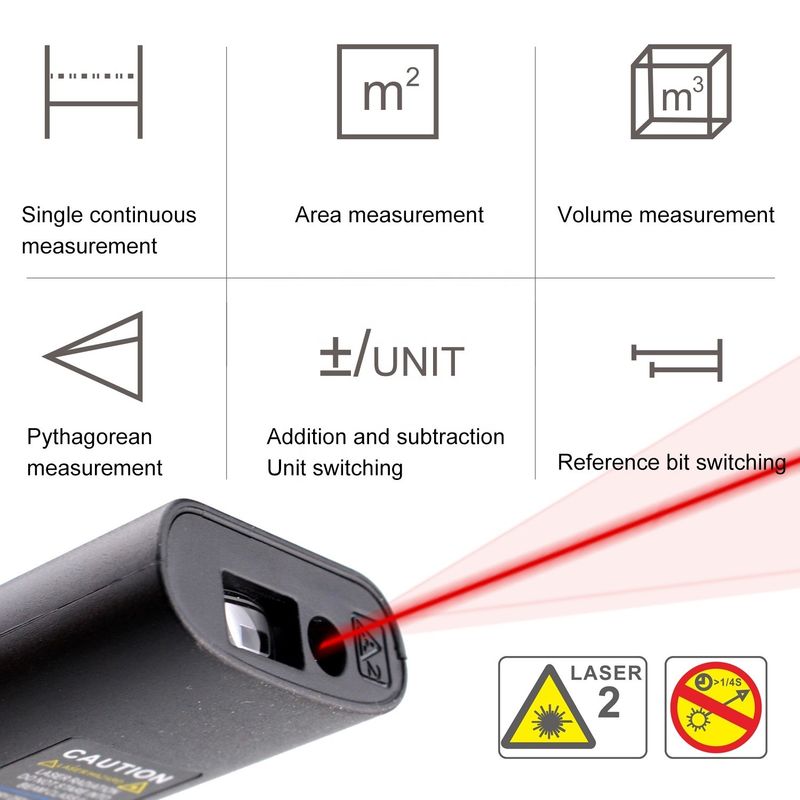 40m Mini Portable USB Rechargeable Laser Distance Mètre haute précision infrarouge réglateur électronique Laser Range Finder
