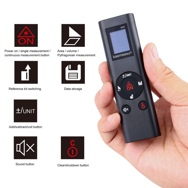 40m Mini Portable USB Rechargeable Laser Distance Mètre haute précision infrarouge réglateur électronique Laser Range Finder