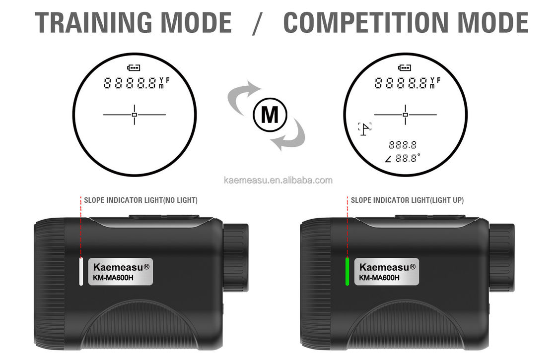 OEM 1200m Golf Piste portée Laser Distance Meter Téléscope de qualité industrielle Golf Laser Télémètres Noir