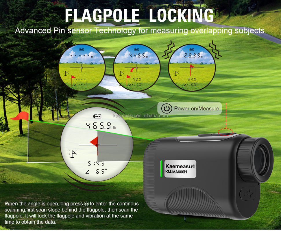 OEM 1200m Golf Piste portée Laser Distance Meter Téléscope de qualité industrielle Golf Laser Télémètres Noir
