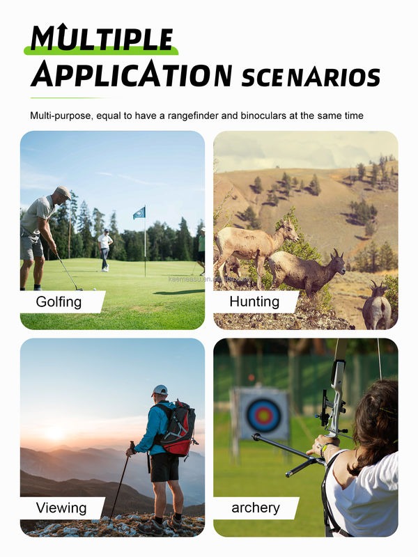 Dispositif de mesure numérique sans fil de 800 m, manche numérique, détecteur de portée laser pour le projet d'ingénierie de chasse au golf 223g