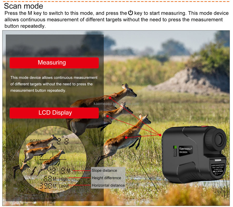 D1000m Tape laser numérique Mesure de chasse Télémètre électronique Mesure à l'extérieur Sports de construction