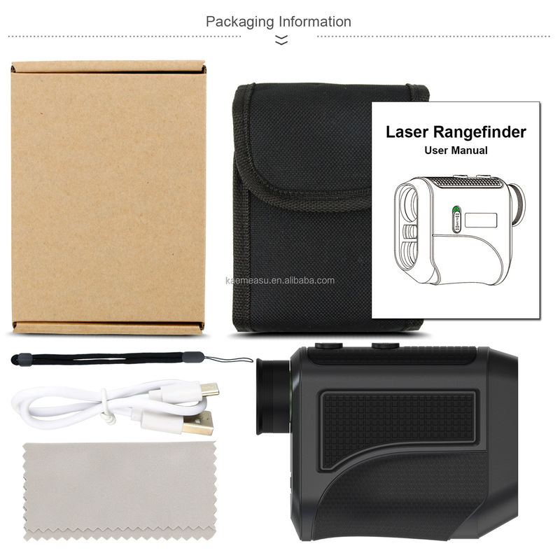 F Modèle Logo personnalisé Golf Laser Télémètre Fonction de vibration de pente Optique claire pour les golfeurs