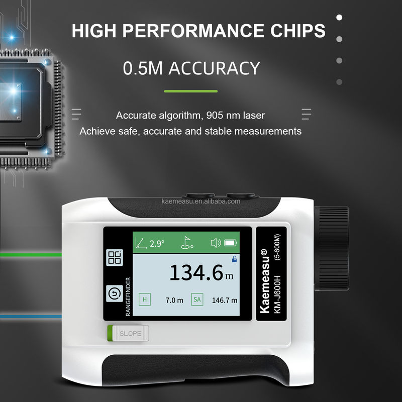 J Écran LCD amélioré Golf Sport Laser Range Finder avec portée de 1500m et instruments optiques