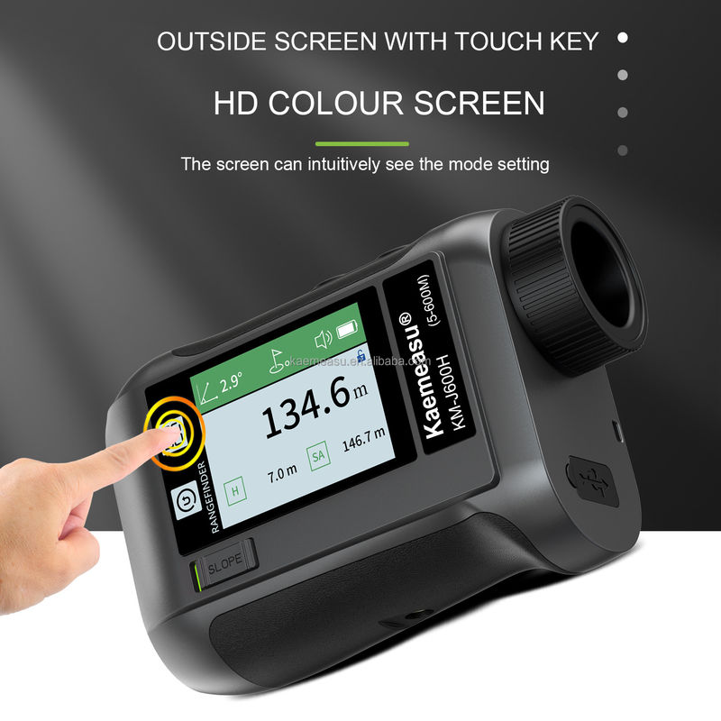 J Écran LCD amélioré Golf Sport Laser Télémètre optique Instruments de chasse Diastimètre Téléscope de golf intelligent