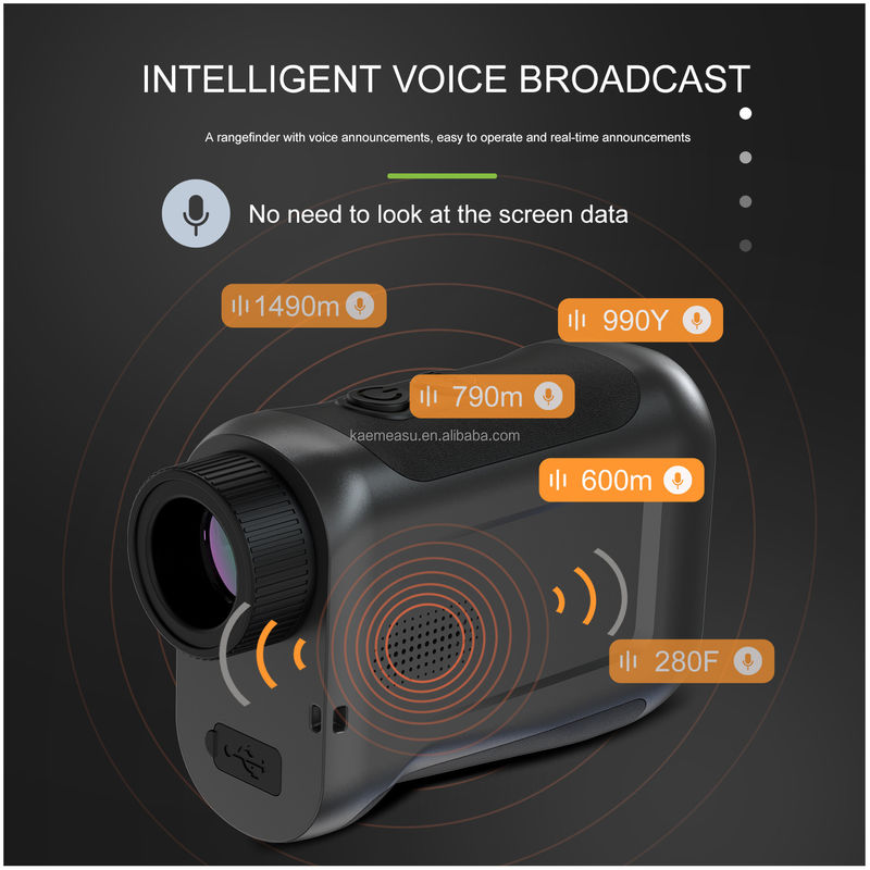 J Écran LCD amélioré Golf Sport Laser Télémètre optique Instruments de chasse Diastimètre Téléscope de golf intelligent